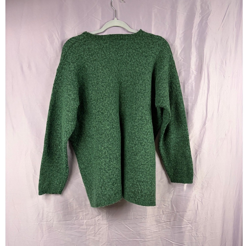 The Limited Vintage Forest Green Wool Blend Oversized Crewneck Sweater Large